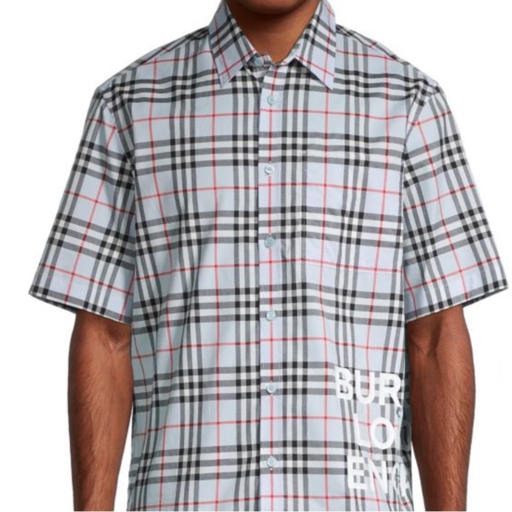 Burberry Short Sleeve Check Shirt, XL